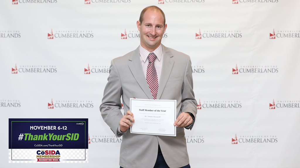 Tommy Chasanoff Honored as Staff Member of the Year by Cumberlands Student Government Association